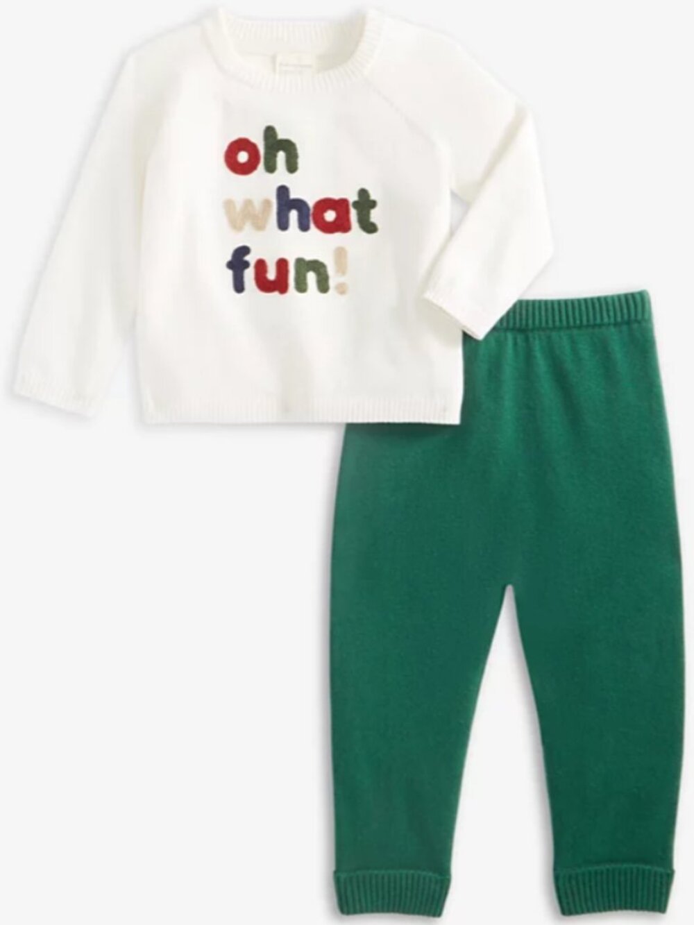 Baby Boys "Oh What Fun" Sweater & Pants Set